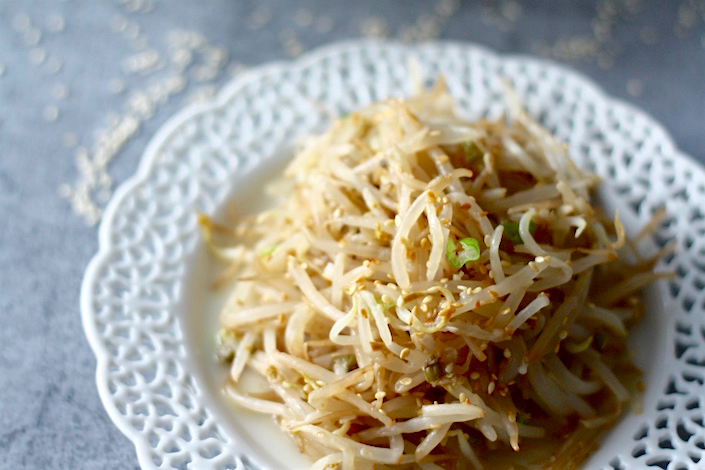 Korean Bean Sprout Side Dish | SpoonfulOfButter.com