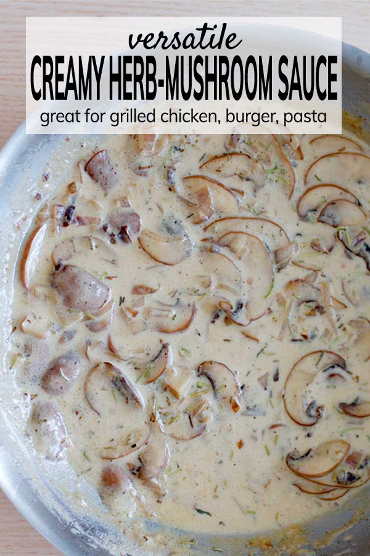 Creamy Herb Mushroom Sauce | SpoonfulOfButter.com