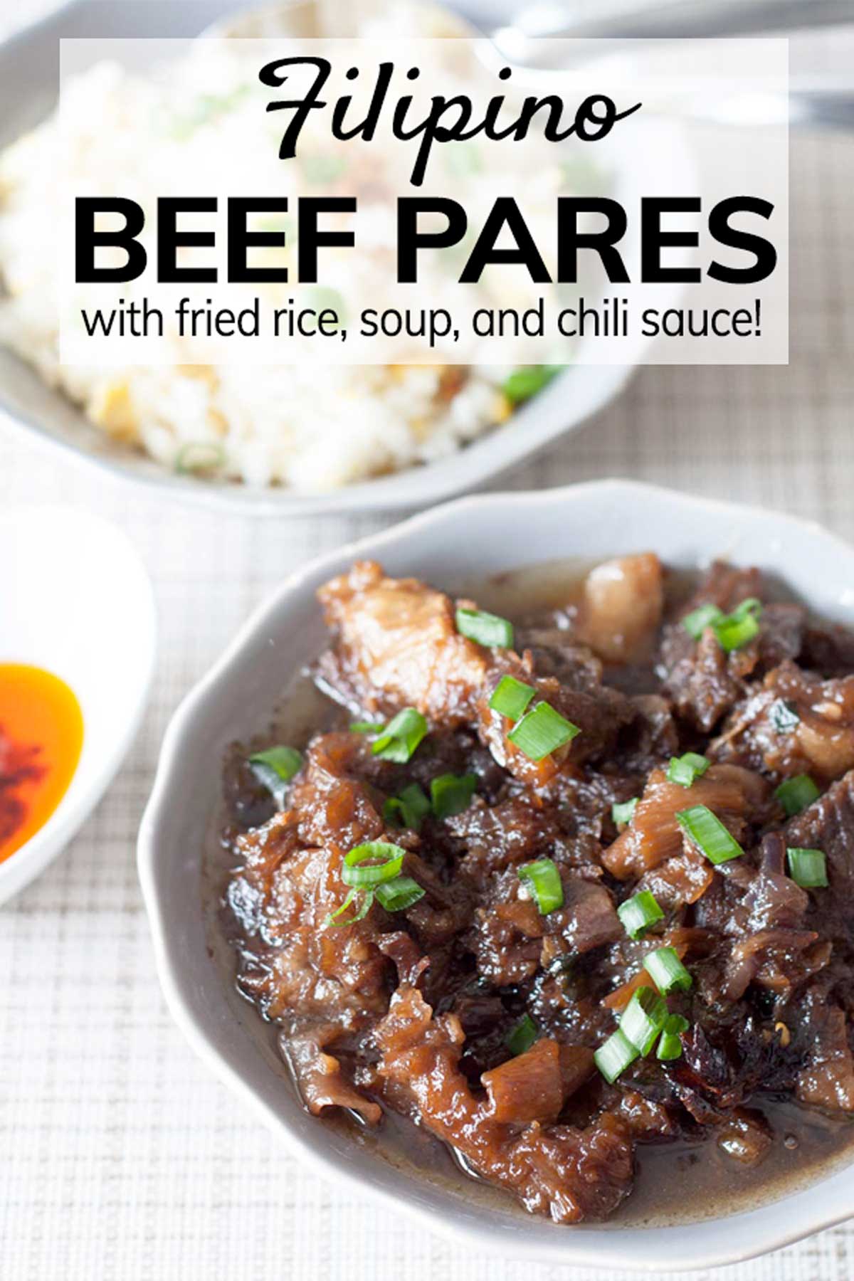 Filipino Beef Pares with text label