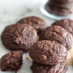 These Deep Dark Chocolate Chip Cookies are an indulgent treat for all you chocoholics! This is the ultimate dark chocolate cookie, made richer with semi-sweet chocolate chips. No hand-held or stand mixer needed. | SpoonfulOfButter.com