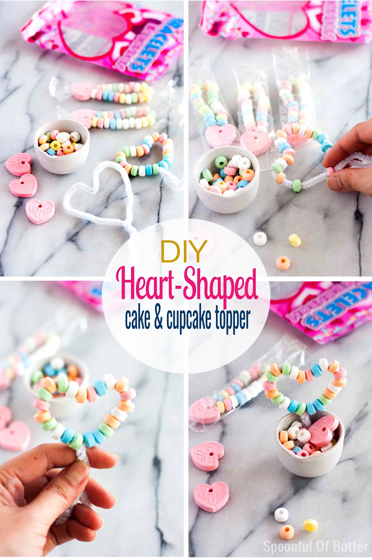 Moist, fluffy chocolate cupcake + luscious whipped caramel frosting + easy DIY heart topper. How cute and delicious is that!