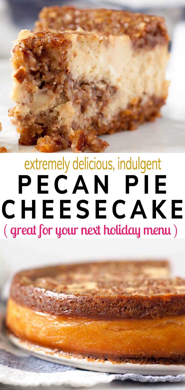 Pecan Pie Cheesecake Pinterest Image