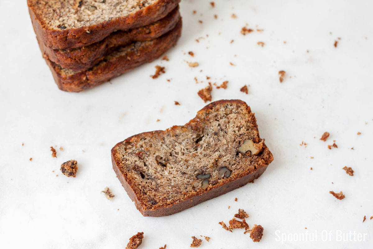 a slice of best ever banana bread