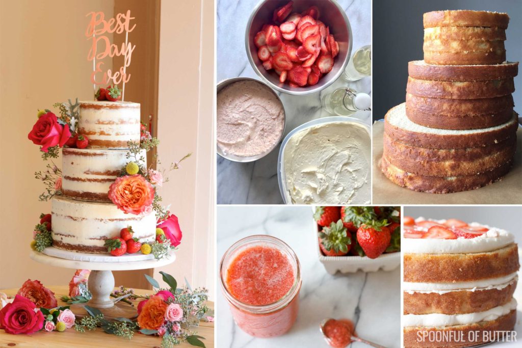 Snacky French: Wedding cupcake tower with fruit topped cupcakes and rustic  cutting cake