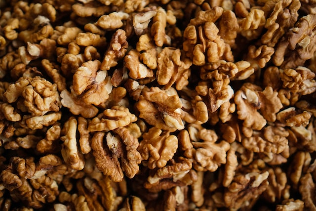 close-up photo of walnuts, a great substitute for macadamia nuts