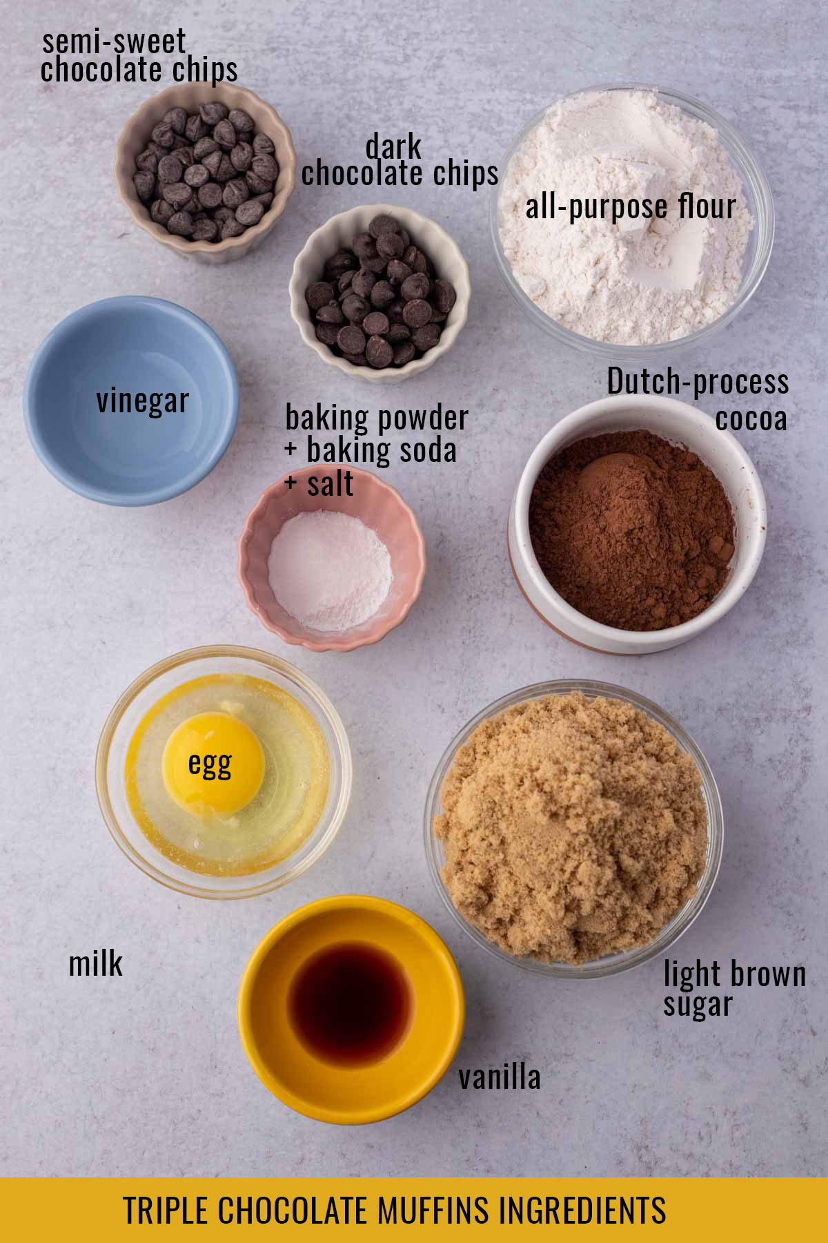 Measured ingredients in individual containers