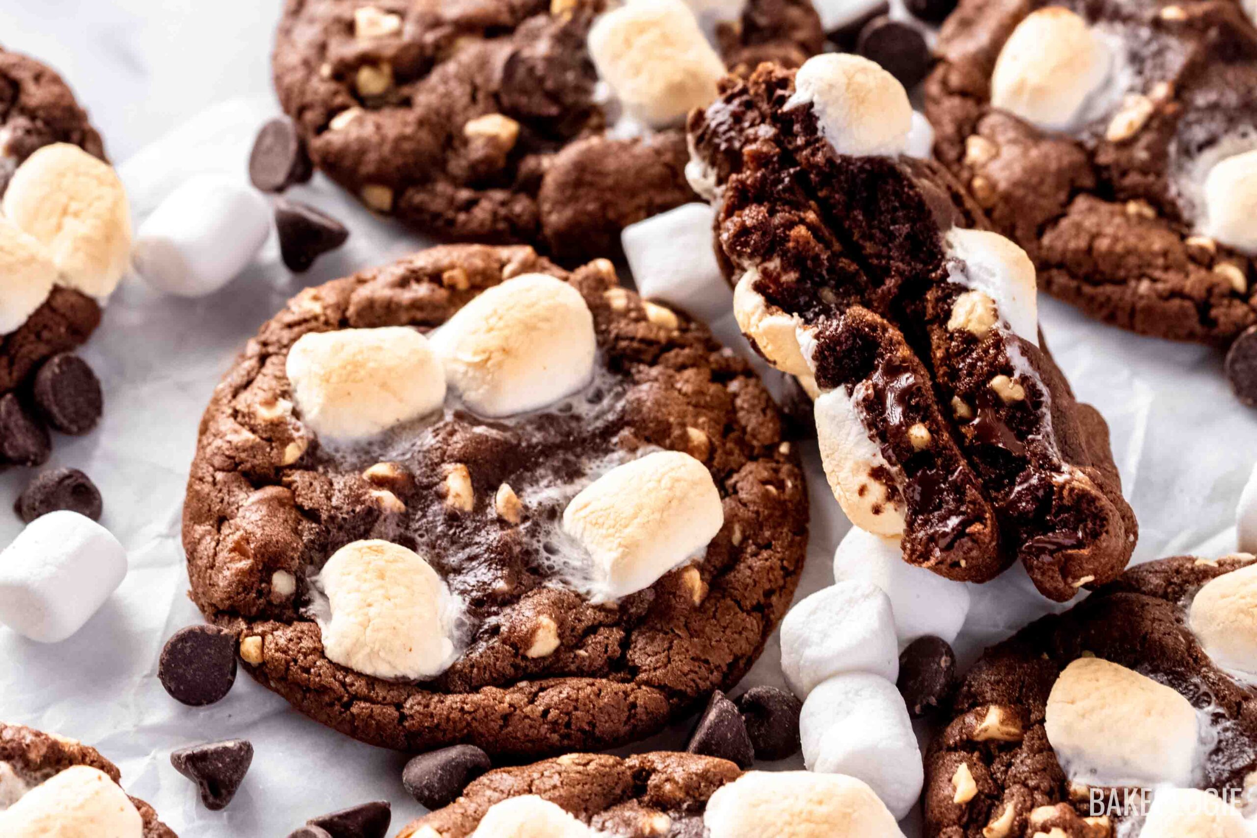 baked rocky road cookies