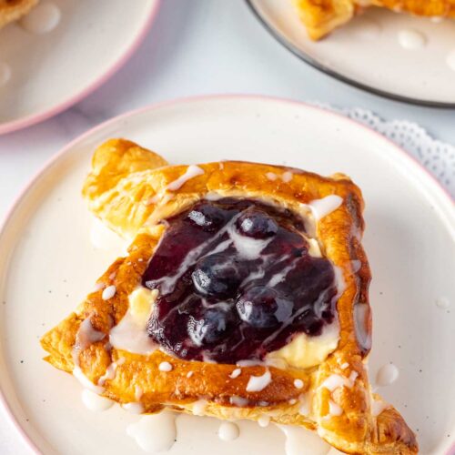 blueberry danish on a plate