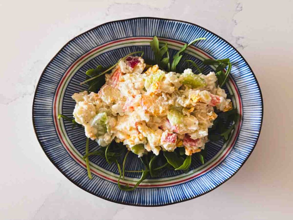 korean potato salad with apples