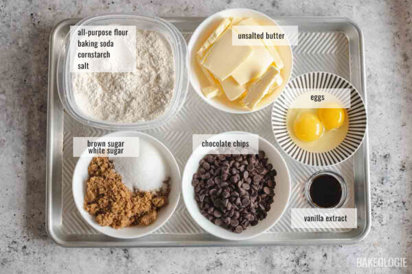 my go to chocolate chip measured ingredients mis en place