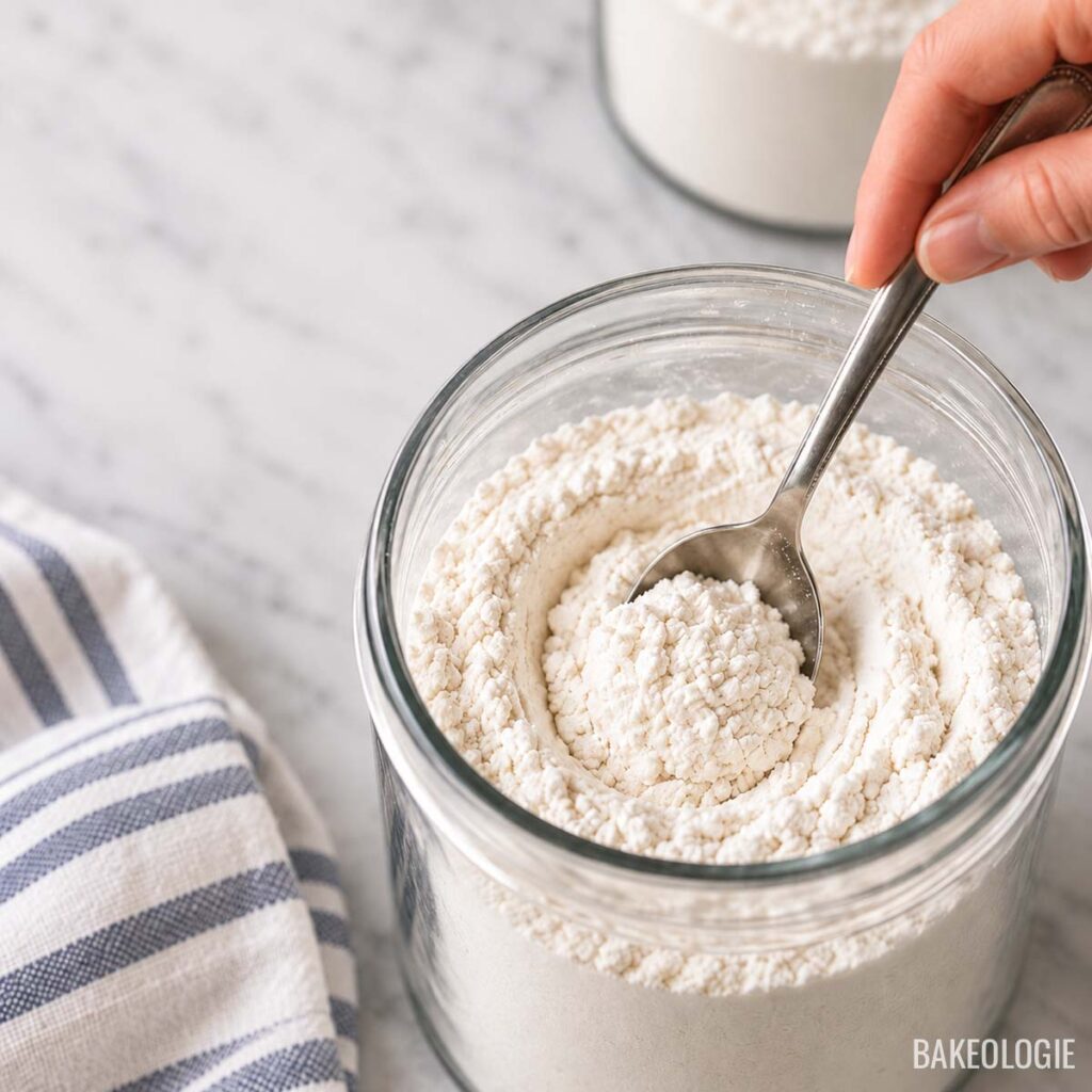 fluff the flour